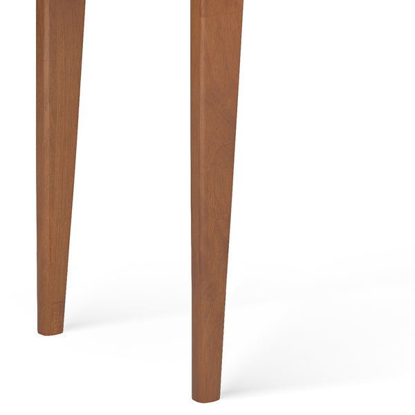 English Elm Harper Console Sofa Table - Mid-Century Style, Teak Brown Finish, Versatile Storage Solution B136P158708