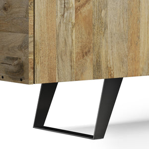 English Elm Lowry - Handcrafted 72" Tv Media Stand In Natural Wood With Metal Legs & Ample Storage Solutions B136P158887