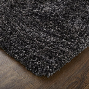 Feizy Rugs Stoneleigh Plush Hand-tufted Polyester High Pile Rug - Cozy, Durable, And Stain Resistant Luxury Decor Black,Gray Polyester 3998830fblk000g00