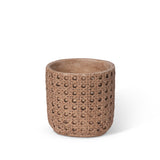 Cane Relief Pattern Cement Pot, 4.25" ECL36122 Park Hill