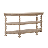 Higgins Street 2-Shelf Console Table Brown with Woodland Stone Finish P349257 Pulaski Furniture