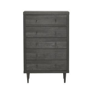 English Elm Christopher Knight Home® - Nordic 5-Drawer Chest - Mid-Century Modern Design With Faux Wood Finish And Spacious Storage Solutions 71146.00GRY