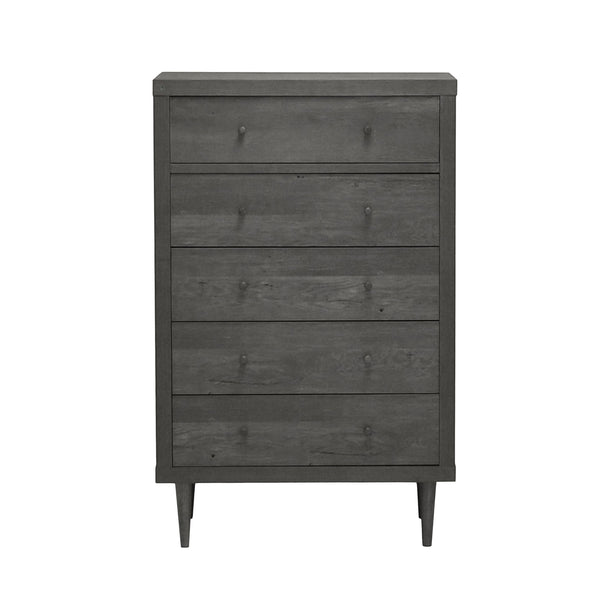 English Elm Christopher Knight Home® - Nordic 5-Drawer Chest - Mid-Century Modern Design With Faux Wood Finish And Spacious Storage Solutions 71146.00GRY