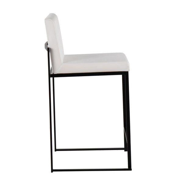 English Elm Contemporary High Back Upholstered Counter Stools with Steel Frame for Kitchen Island B202P221986