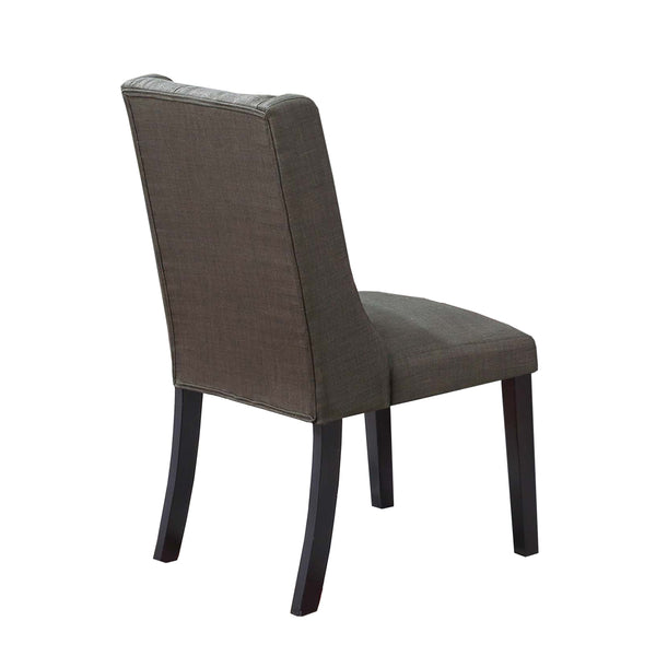 English Elm Set of 2 Polyfiber Upholstered Dining Chairs with Tufted Cushioned Back and Solid Wood Frame, Durable Comfort Espresso B016P226022