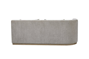 English Elm Sofa Royal Flax Chaise Loveseat Combo 2PC Beige Upholstered, Dacron Cushions, Sinuous Spring Comfort B2699S00098