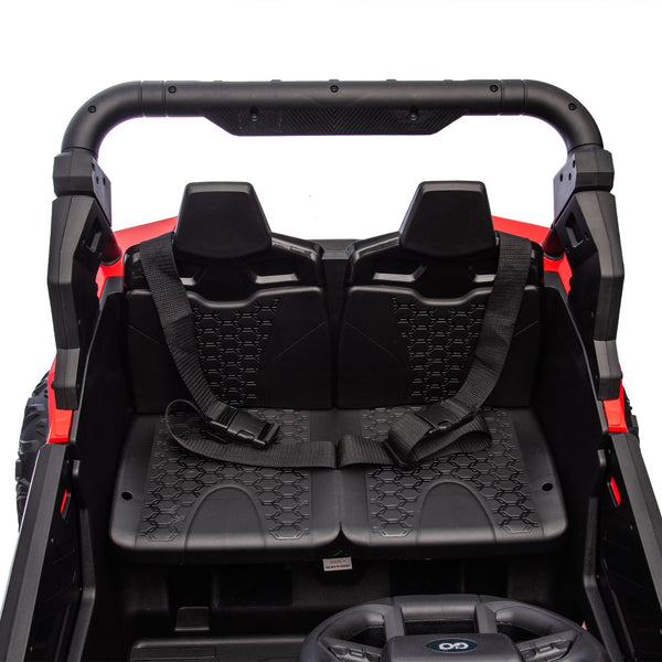 English Elm 24v Two Seat Kids Electric Utv with Parental Remote Suspension Off Road Ride On Red W1578P184803