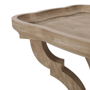 English Elm Christopher Knight Home® - End Hourglass Accent Table with Lipped Rectangular Top, French Country Firwood Charm and Elegance Natural N771P223027K