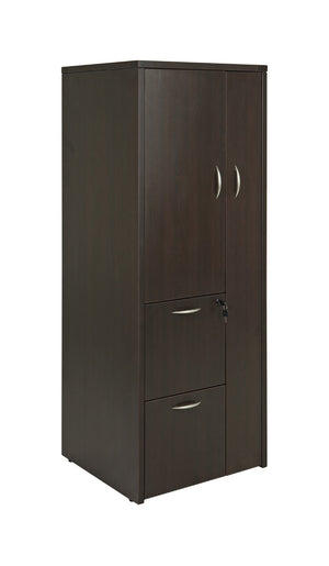 OSP Home Furnishings Napa Tall Storage Cabinet with Adjustable Shelves for Garage Office or Utility Room Espresso NAP-152-ESP