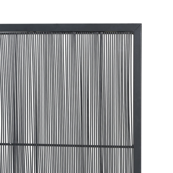 English Elm Willow Iron Fireplace Screen Powder Coated Vertical Bar Grid for Modern Interiors Black N775P386927B