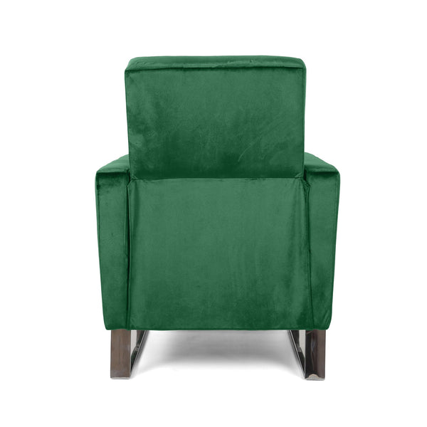 English Elm Christopher Knight Home® - Arvin Plush Push-Back Recliner with Stainless Steel Legs — Modern Fabric Comfort for Living Rooms Emerald 65272.00NVLTEMD