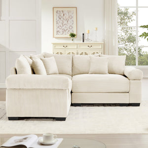 English Elm Oversized Modular Sectional Couch - Cloud-Like Comfort, Ergonomic Design, 10 Pillows, Easy Assembly! W714S01293-GIGA