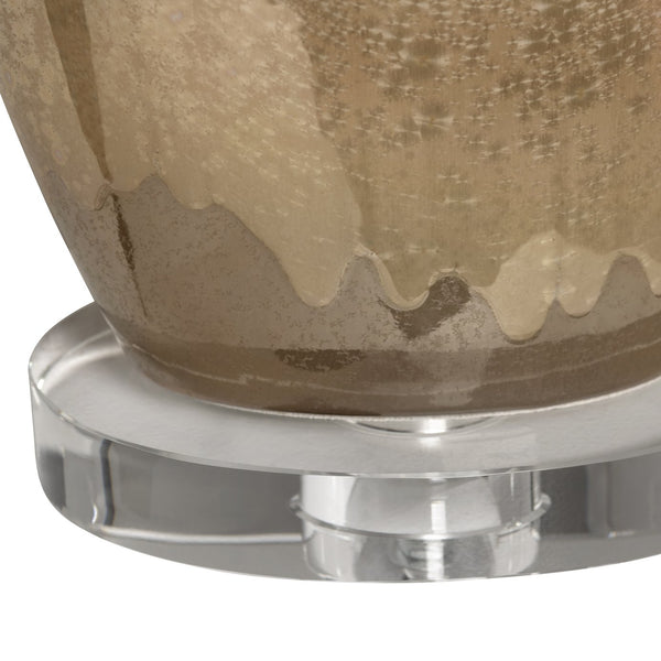 Crestview Collection Transitional Table Lamp - Elegant Ceramic Design With Ombre Glaze And Crystal Base For Modern Decor   Cvap2852