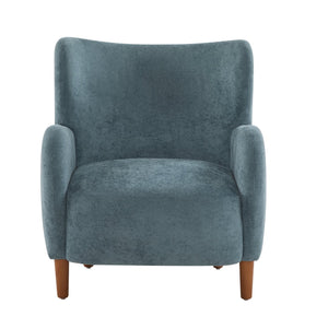English Elm Christopher Knight Home® - Parmelee Upholstered Wingback Club chair in Velvet with Solid Wood Legs, Mid-Century Comfort Design Aqua Blue 30.85 L x 30 W x 27 H N776P265764S