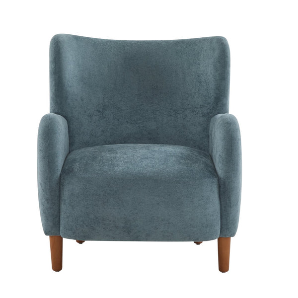 English Elm Christopher Knight Home® - Parmelee Upholstered Wingback Club chair in Velvet with Solid Wood Legs, Mid-Century Comfort Design Aqua Blue 30.85 L x 30 W x 27 H N776P265764S