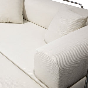 English Elm Double Convertible Corduroy Sleeper Sofa High Density Foam Wide Armrest Studio Bed W3064P245390