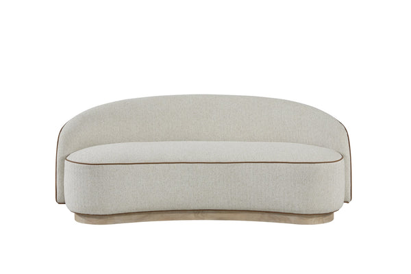 English Elm Tight Back Curved Sofa with Plinth Wood Base for Modern Living Rooms B2699P481667