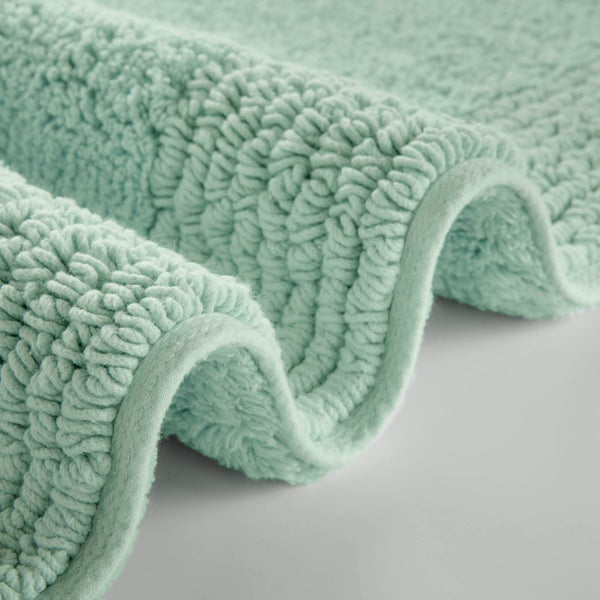 English Elm 1 Heavyweight Cotton Tufted Bath Rug Reversible Spa Grade Absorbent Floor Mat Green B035P319563