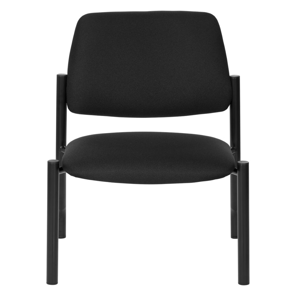 OSP Home Furnishings Big and Tall Commercial Guest Chair with Heavy Duty Metal Frame and Padded Pu Armrests Icon 55054B-231