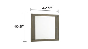 English Elm Gem Modern Mirror in Beige & Brown Wood Frame — Large Reflective Surface, Sleek Clean-Lined Design, Enhances Light and Space B009P254154