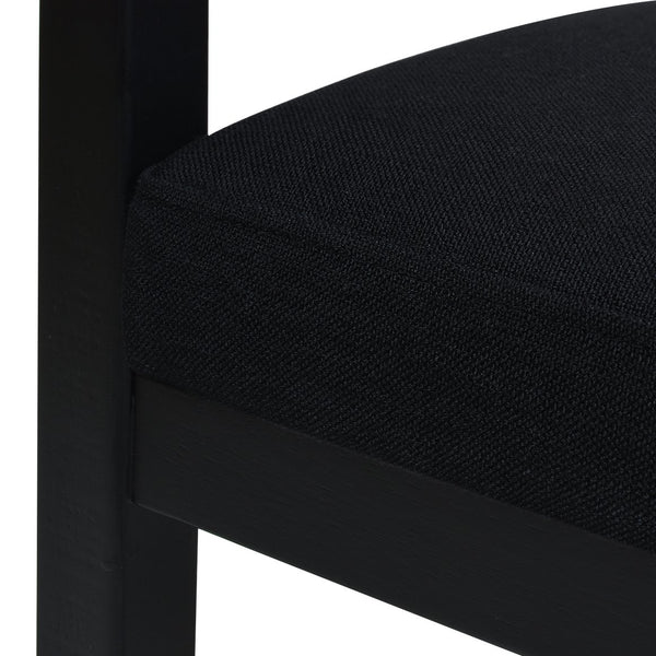 English Elm Jennifer Taylor Home - Americana Mid-Century Modern Cane Back Counter Stool - Elegant Jet Black Woven Design For Dining Spaces B2719P238382