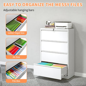 English Elm Lateral Steel Filing Cabinet Two Drawer Locking Anti-tip Home Office Storage W2735P428821