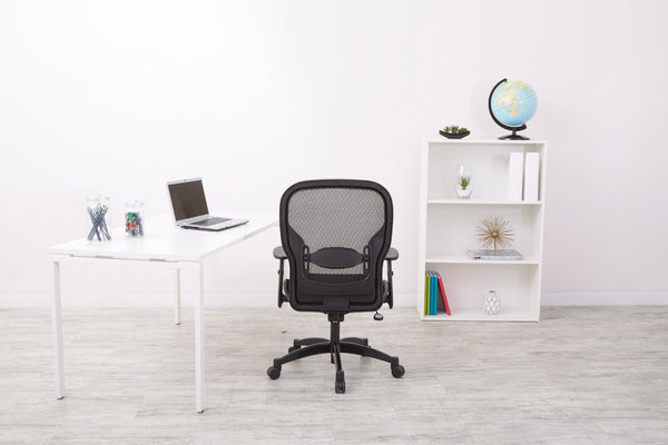 OSP Home Furnishings Professional Ergonomic Mesh Back Office Chair with Lumbar Support and Padded Seat Cushion 2300