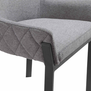 English Elm Lloyd Quilted Polyester Dining Chair Set with Iron Base for a Modern Table B2769P504203
