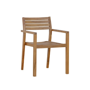 English Elm U_style Solid Acacia Wood Outdoor Dining Set Seats Four with Umbrella Hole Patio Natural WY000477AAO