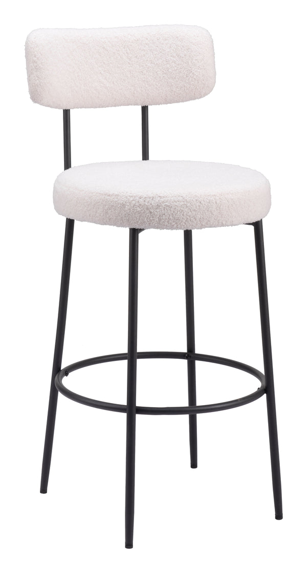 Blanca Barstool - Set of 2 Ivory 109740 Zuo Modern