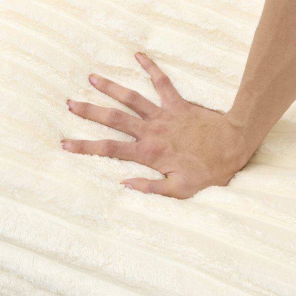 English Elm Living Compressed Chaise Foam Sofa Bed Corduroy Cloud Couch Beige - Fluffy No-Frame Deep Seat W1413P316759