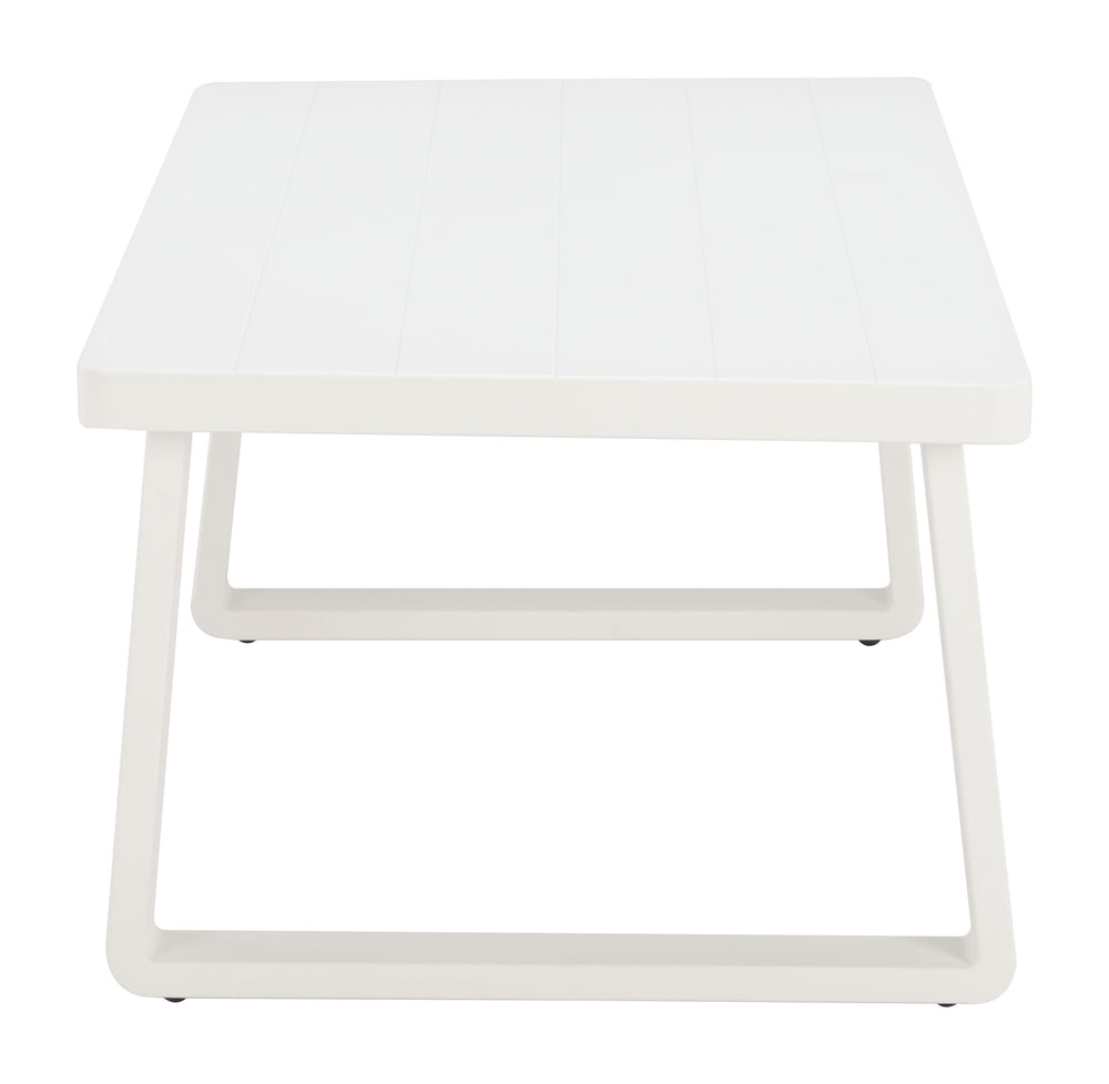 Zuo Modern Welt Coffee Table White - Modern Aluminum Design For Stylish Outdoor Patios, Balconies & Gardens White Aluminum 704113-zuo-modern
