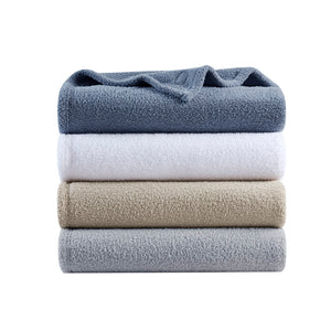 JLA Home Madison Park - Blanket — Ultra-Soft OEKO-TEX Certified Throw for Everyday Warmth, Machine Washable, Neutral Style Grey BR51-4442