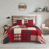 Woolrich Sunset Lodge/Cabin Oversized Cotton Quilt Mini Set WR14-1730 Red