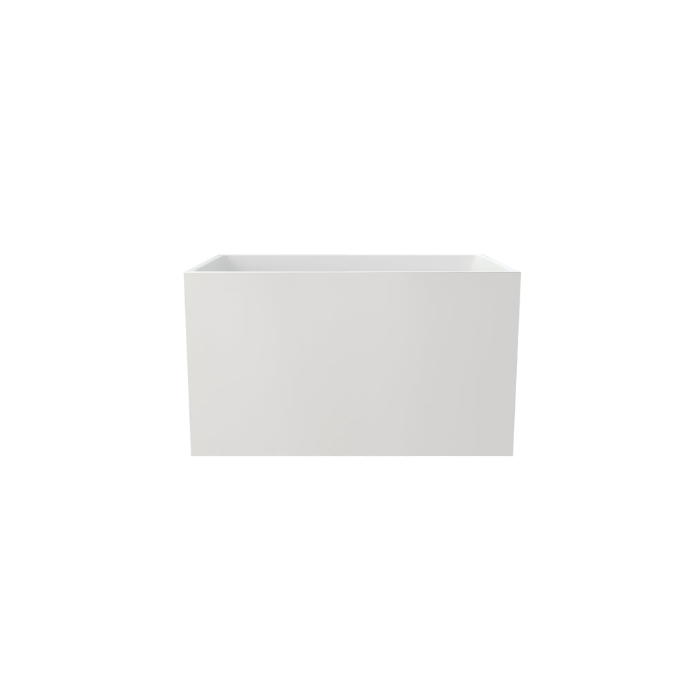 English Elm 43" Acrylic Freestanding Soaking Tub with Built-in Seat Glossy White Modern Bath T3785P380644