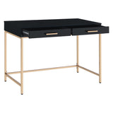 OSP Home Furnishings Alios Black Desk Black/Gold