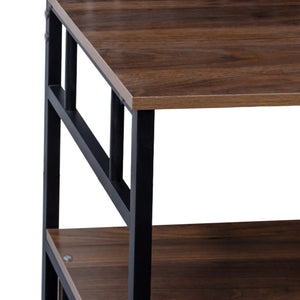 English Elm Kitchen Bakers Rack with Pegboard, Microwave Stand & Glass Doors — Adjustable Shelves, Water-Resistant Storage for Small Spaces and Organized Kitchens W331P283643