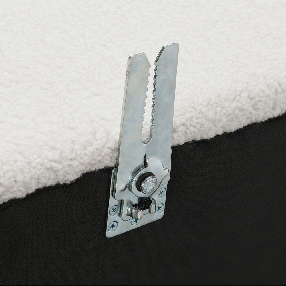 English Elm Bonnie Natural Faux Sheepskin Armless Chair - Modern, Cozy Accent For Stylish Living Spaces & Nooks B062P351440