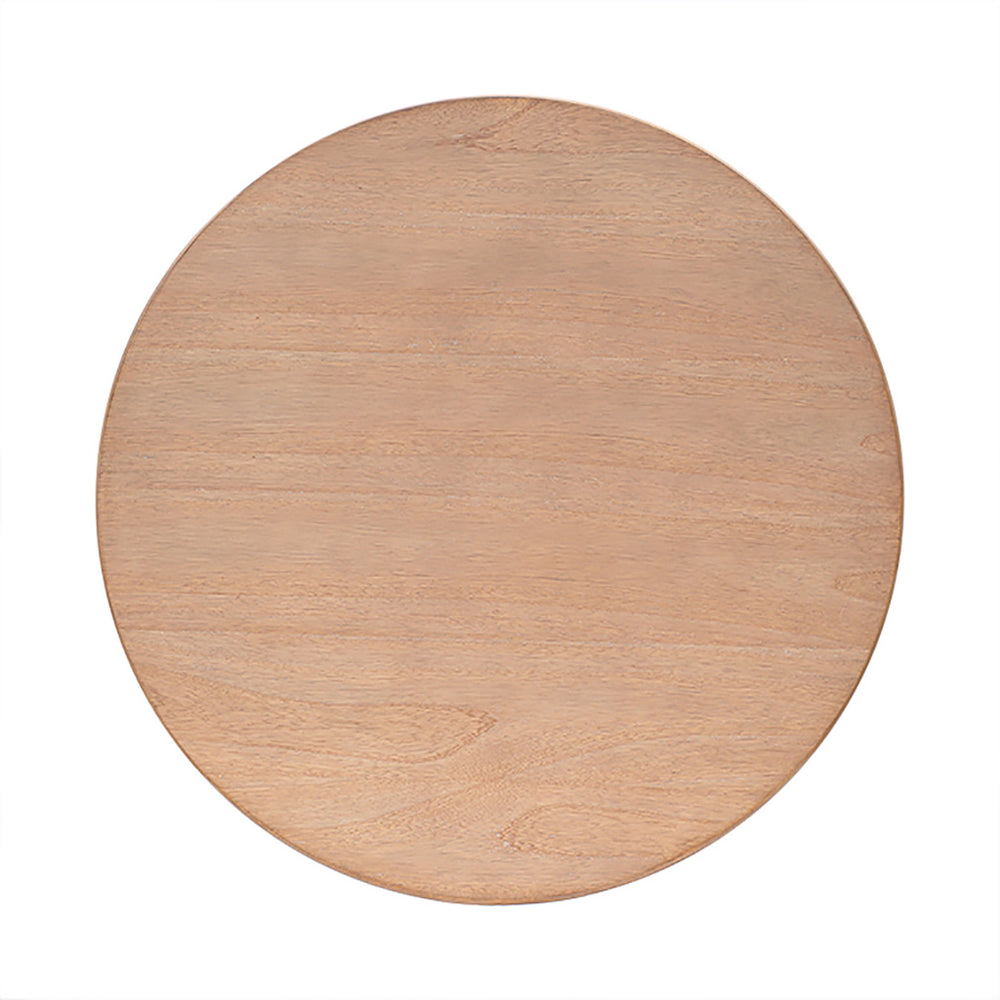 JLA Home INK+IVY - Round rubberwood coffee table with lower shelf, 36" modern minimalist design for living rooms II120-0566