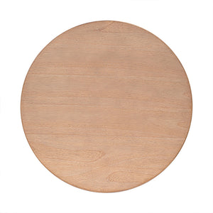 JLA Home INK+IVY - Round rubberwood coffee table with lower shelf, 36" modern minimalist design for living rooms II120-0566
