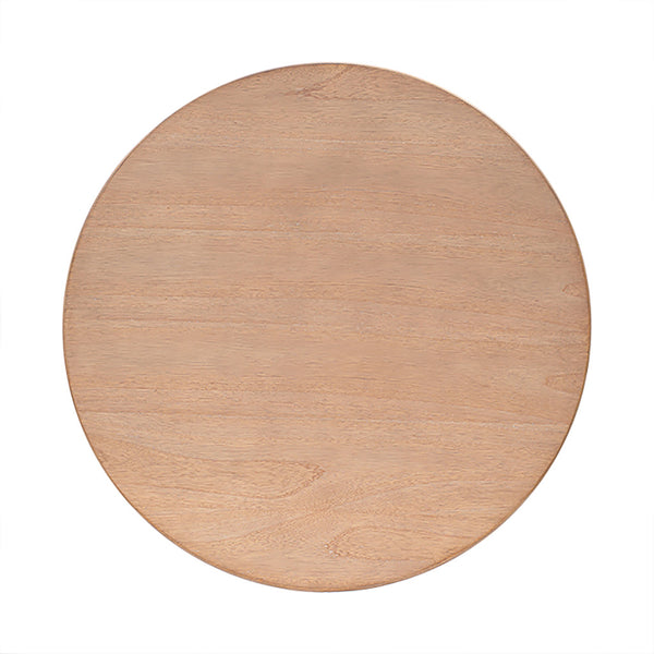 JLA Home INK+IVY - Round rubberwood coffee table with lower shelf, 36" modern minimalist design for living rooms II120-0566