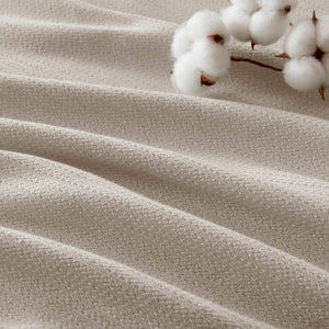 English Elm 1-piece King Cotton Woven Blanket Oeko-tex Certified Lightweight Layering Bedding Beige B035P408741