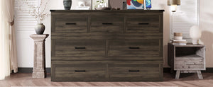 English Elm Murphy Full-Size Cabinet Bed with Built-In Charging Station, Storage Drawer & 700lb Capacity Comfort Gray 57.25 L x 27 W x 6 H N733S293997G