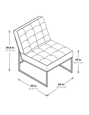 OSP Home Furnishings Anthony 26” Wide Chair  White