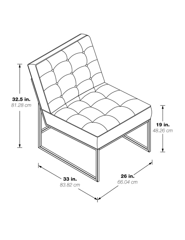OSP Home Furnishings Anthony 26” Wide Chair  White