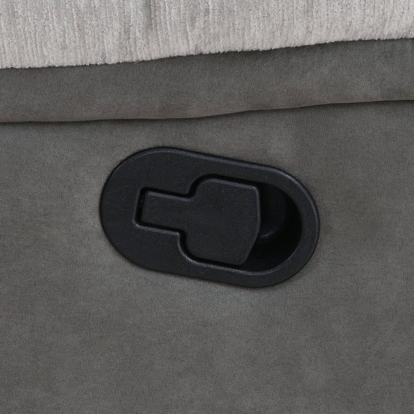 English Elm Steve Silver - Cyprus Plush Recliner Sofa Gray Two-Tone Cloud & Shadow Grey Fabric Pocketed Coil Memory Foam Comfort 85.5"L x 33.8"W x 29.5"H B081P157597