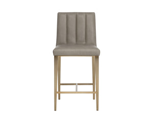 Sunpan WILBUR Counter Stool - Ivanhoe Mineral Faux Leather with Steel Legs, Modern Comfort & Style 112521
