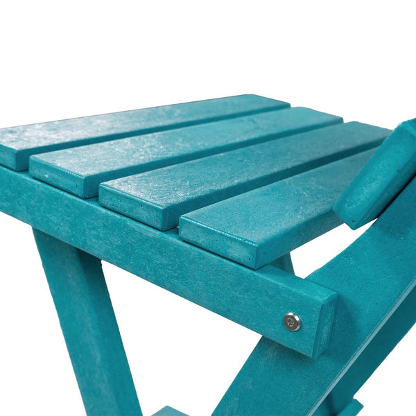 English Elm Harbor Point Recycled Hdpe Outdoor Folding Bar Stool Patio Deck All Season Seating Teal B2745P409656
