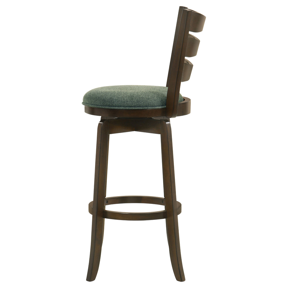 English Elm Fenster Hunter Green Swivel Bar Chair - Classic Pub Style, 360° Comfort & Rich Dark Cherry Finish B062P299940