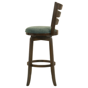 English Elm Fenster Hunter Green Swivel Bar Chair - Classic Pub Style, 360° Comfort & Rich Dark Cherry Finish B062P299940